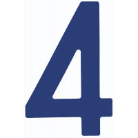NUMERAL 4 AZUL 23,5 OPTIPARTS