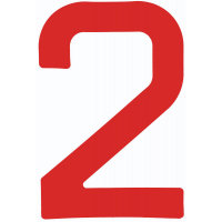 NUMERAL 2 VERMELHO 23,5 OPTIPARTS