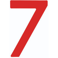 NUMERAL 7 VERMELHO 23,5 OPTIPARTS