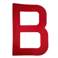 NUMERAL B VERMELHO 23,5 OPTIPARTS