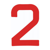 NUMERAL 2 VERMELHO 30,5 OPTIPARTS ILCA