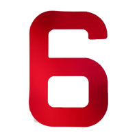 NUMERAL 6 VERMELHO 30,5 OPTIPARTS ILCA