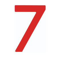 NUMERAL 7 VERMELHO 30,5 OPTIPARTS ILCA