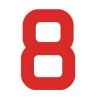 NUMERAL 8 VERMELHO 30,5 OPTIPARTS ILCA